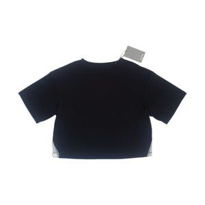 ASICS DT Graphic 'Tiger' Short Sleeve [Black] Women's Cropped Tee Size MEDIUM